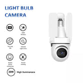 Smart HD WiFi Bulb Camera with Motion Sensing LED Lights, Motion Detection & Two-Way Audio with SD Slot